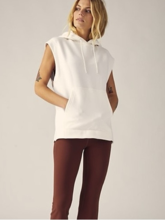 Athleta Tops - Athleta Sundown Hooded Sweatshirt Tank, Beige / Cream – Size Small